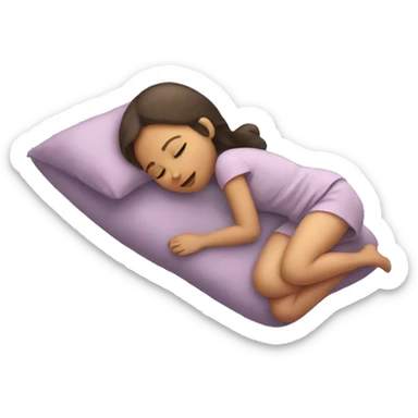 Girl sleeping  sticker