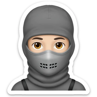 Full balaclava beanie grey skin  sticker