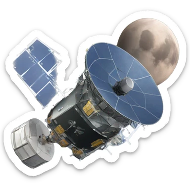 Satellite with artificial intelligence and wireless antenna sticker