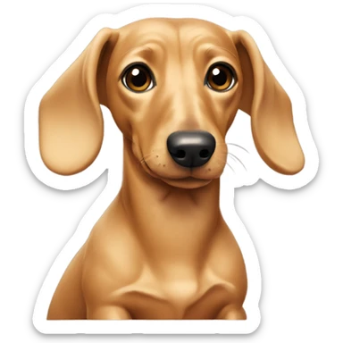 blonde dachshund sticker