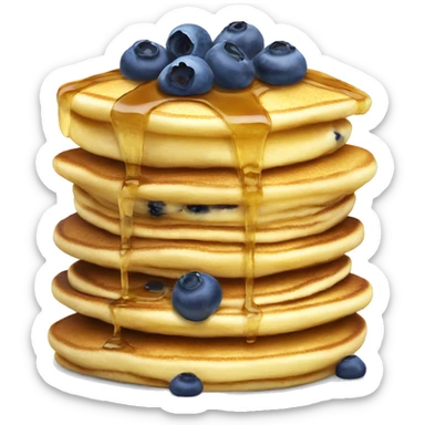 Pancakes with blueberry sticker