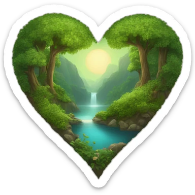 Nature heart sticker