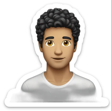 brazilian-white-guy-black-hair sticker