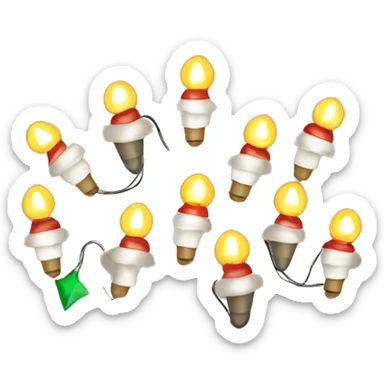 Christmas lights decor sticker