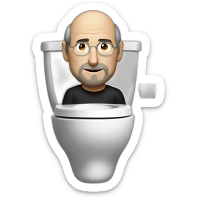 steve jobs on toilete sticker