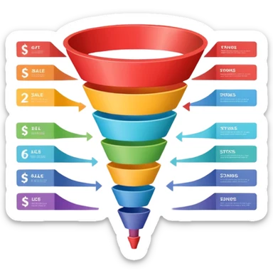 sales funnel sticker