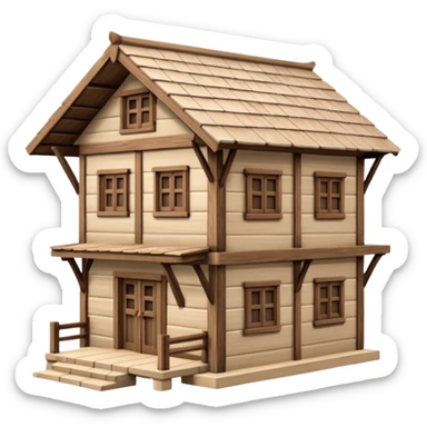 A wooden house inspired by Lycian architecture, built with traditional interlocking joinery and no nails with straight roof sticker