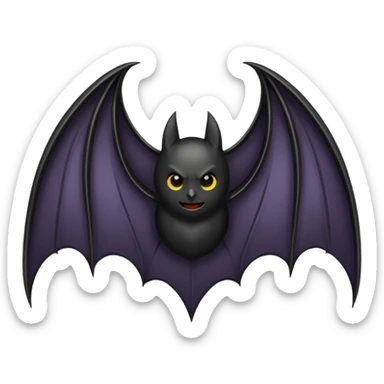 goth black bat wing sticker
