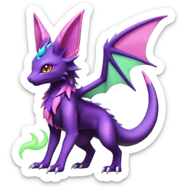 Salandit-Noivern-Espeon-Hybrid (Full body) sticker
