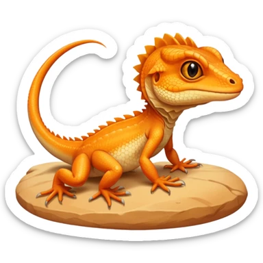 orange lizard sticker