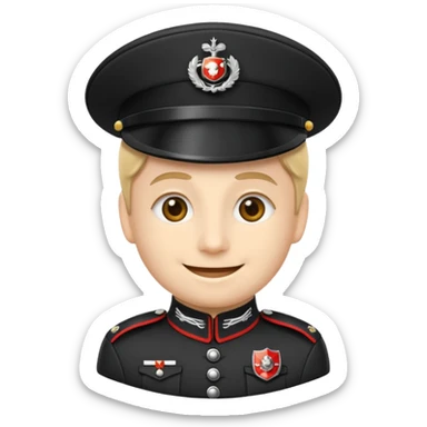 Un emoji di un carabiniere con il grado da carabiniere sticker