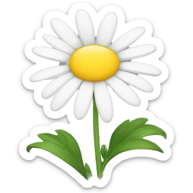 Daisy flower sticker