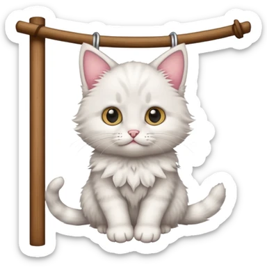 Mock the hang in there kitten  sticker