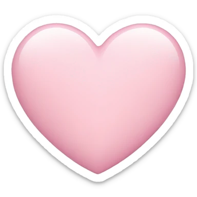 light pink heart  sticker