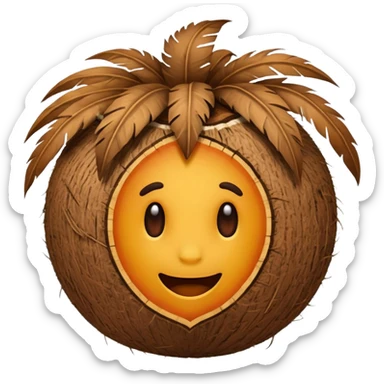 an indian coconut sticker