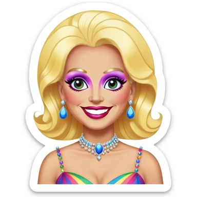 Biden as a drag queen sticker
