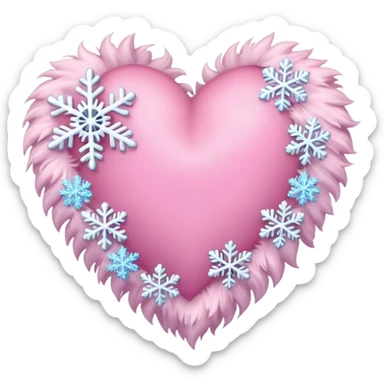 Pink winter vibe emoji sticker