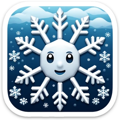 The stormy snowflake sticker