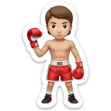 young boy professional boxer sticker