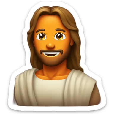 Jesus Christ as Jack o lantern sticker