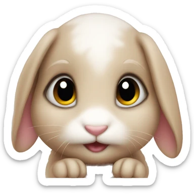 Cute baby bunny sticker