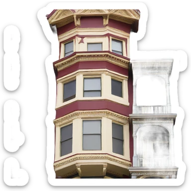 Painted ladies San Francisco sticker