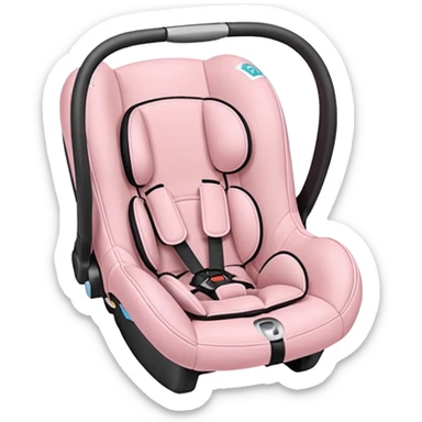 Light pink baby car seat  sticker