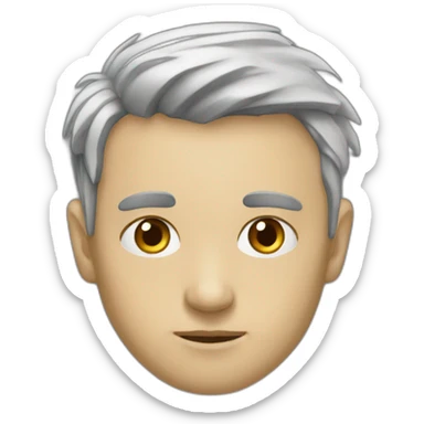 Tête regard fuyent sticker