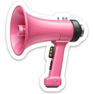 crée moi un mégaphone de couleur rose  sticker