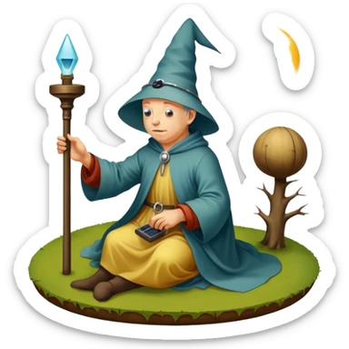 solarpunk - hieronymus bosch phantasmagoric depictions sticker