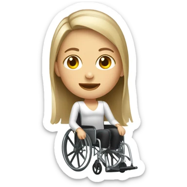 Poland Girl in a wheelchair  sticker