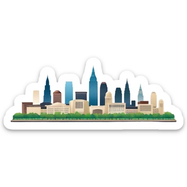 Cleveland skyline sticker