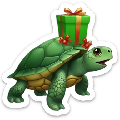 A christmas turtle sticker