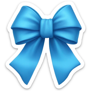 Blue bow sticker