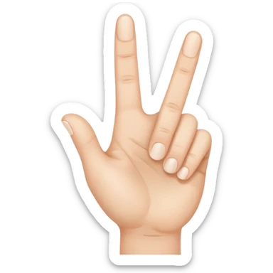 Three-finger salute sticker