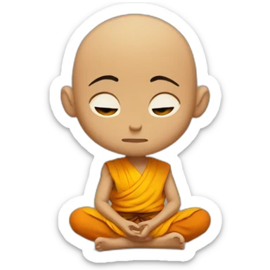 aang meditating sticker