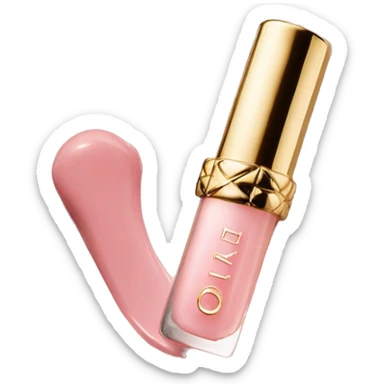 Light Pink Dior Lip Oil with Golden Package sticker