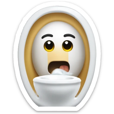 skibid toilet human hesd sticking out of toilet sticker