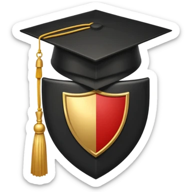 Graduation Cap + Shield sticker