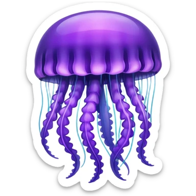 Purple jellyfish sticker