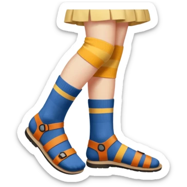 socks on with sandals on sticker