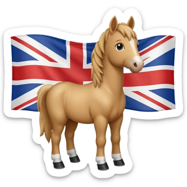  baby horse union jack sticker
