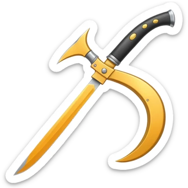 The sickle for mowing grass sticker