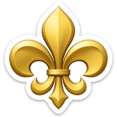 Flor de lis dourada sticker
