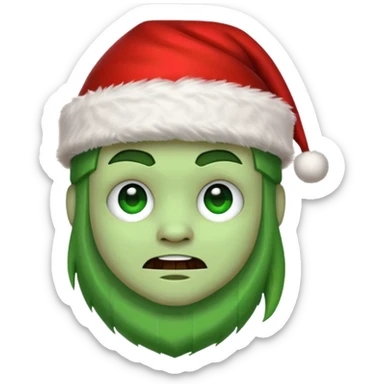 creeper with santa hat sticker