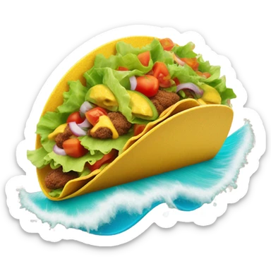 Tacos surfing  sticker