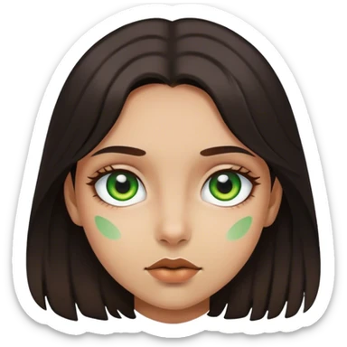 girl with heterochromia green and brown sticker