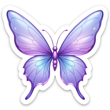 Lilac fairy wings sticker