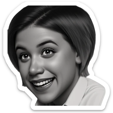 smiling boy in monochrome jewelry sticker