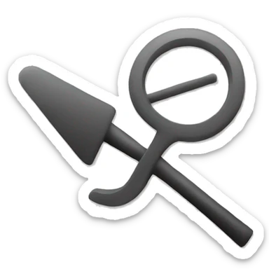 search symbol in black and gray sticker